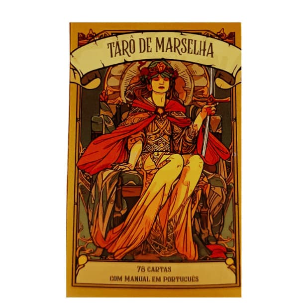 Tarô de Marselha Deck com 78 Cartas 10x6cm Acompanha Manual Para Iniciantes