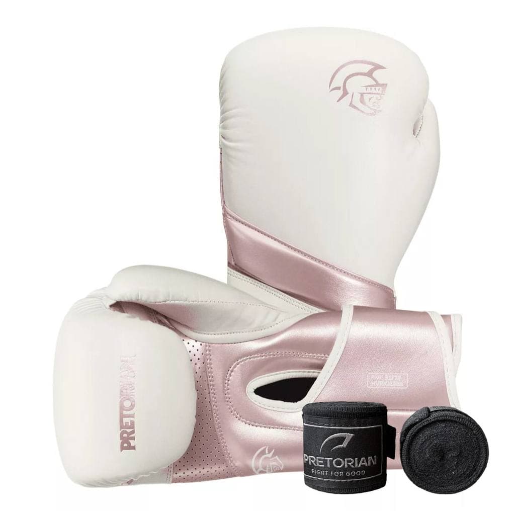 Kit Luva de Boxe Pretorian Elite + Bandagem - Rosa