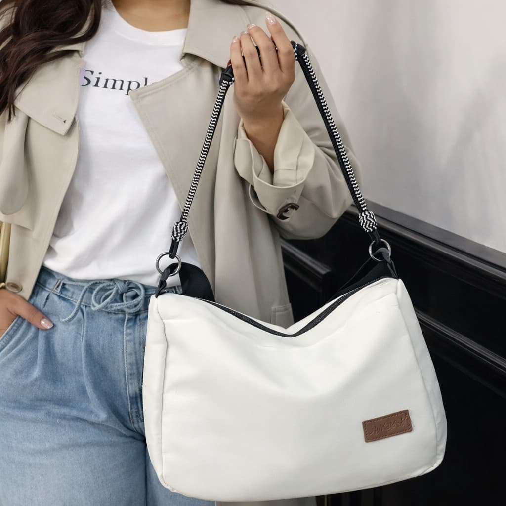 Bolsa Feminina Oxford Impermeável Grande Ombro Mensageira Escolar Notebook