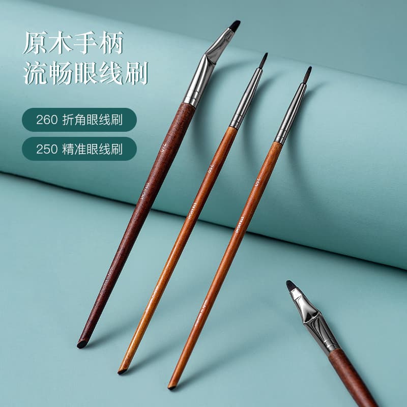 Feifei Wang recomenda MUF Pincel de delineador de ângulo dobrável, cotovelo fino e pontiagudo, caneta delineadora, detal