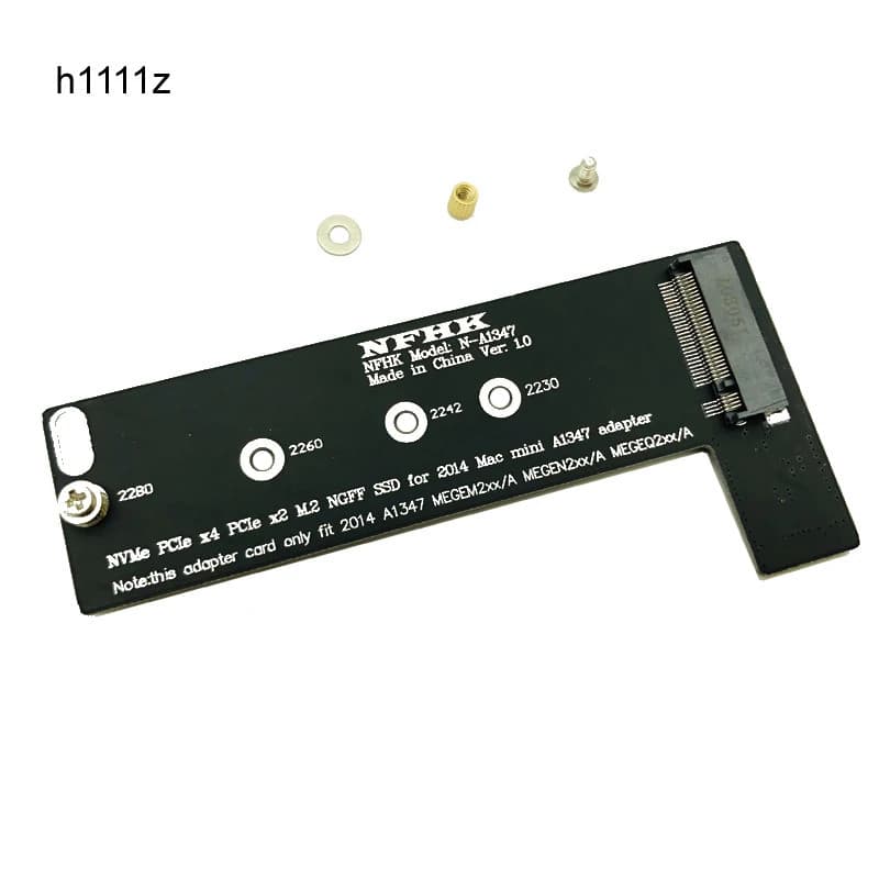 Adaptador/Placa Elevadora M key NVMe M2 SSD para Mac Mini 2014 A1347 MEGEN2 MEGEM2 MEGEQ2 PCI Express NGFF 760P 600P NOV