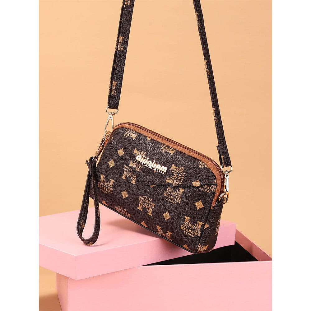Bolsa mensageiro feminina 2026 novo estilo carta estilo Retro Casual High-End textura nicho senhoras bolsa de ombro embr