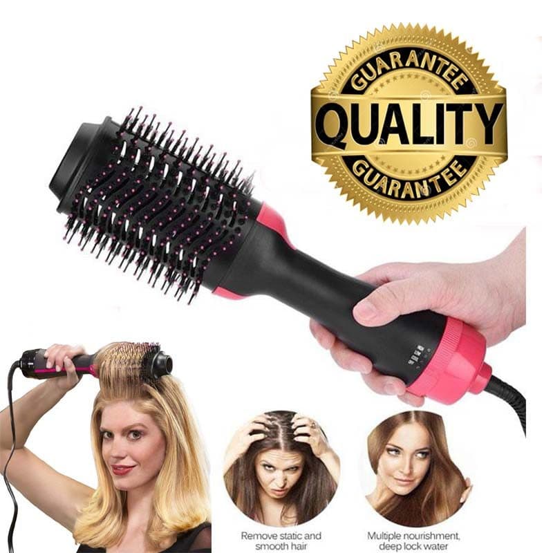 3 Em 1 Secador De Cabelo Escova Modelador Alisador Estilo Rolo Pente