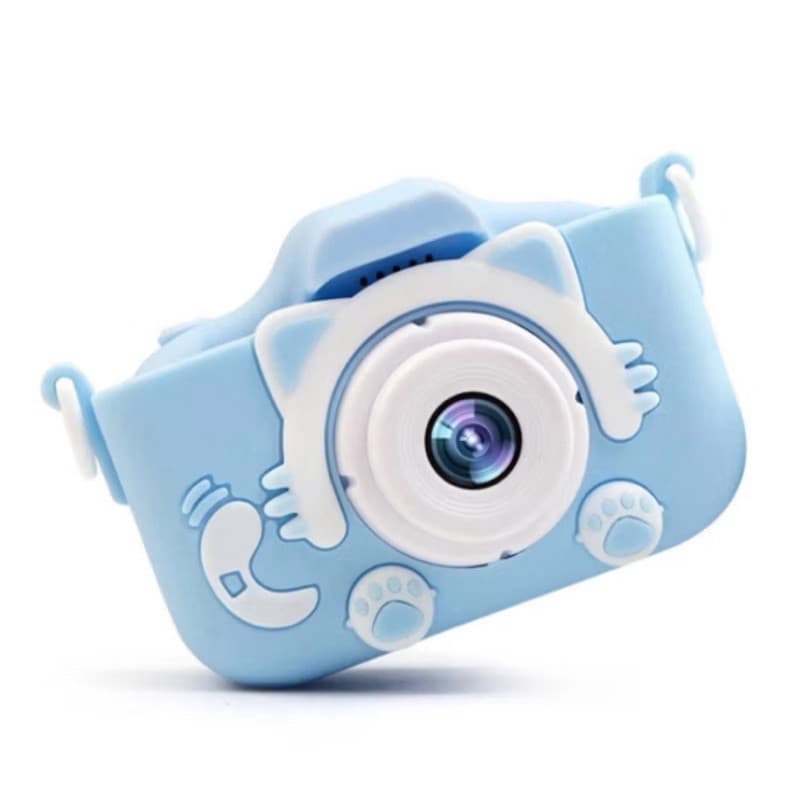 Mini Câmera Infantil Mini Recarregável Com Capa Video Jogos Fotos