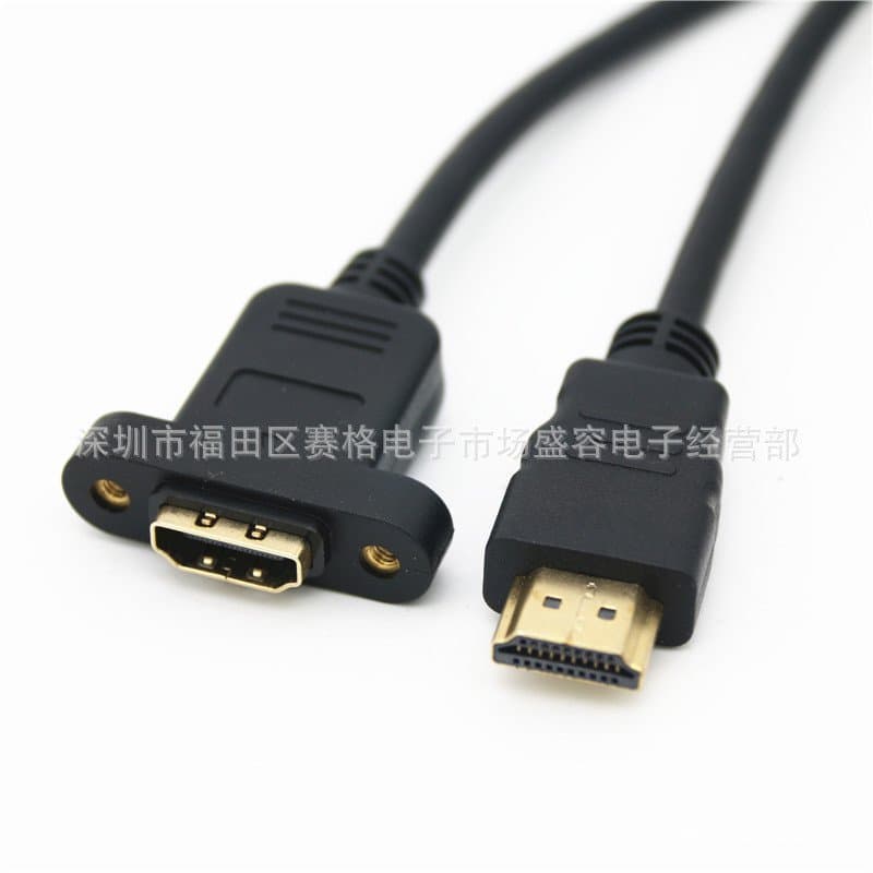 Cabo de Extensão HDMI Macho-Fêmea com Clipes de Fixação, Cobre Puro 19+1 HDMI 4K*2K Cabo de Alta Definição, Pode Ser Fix