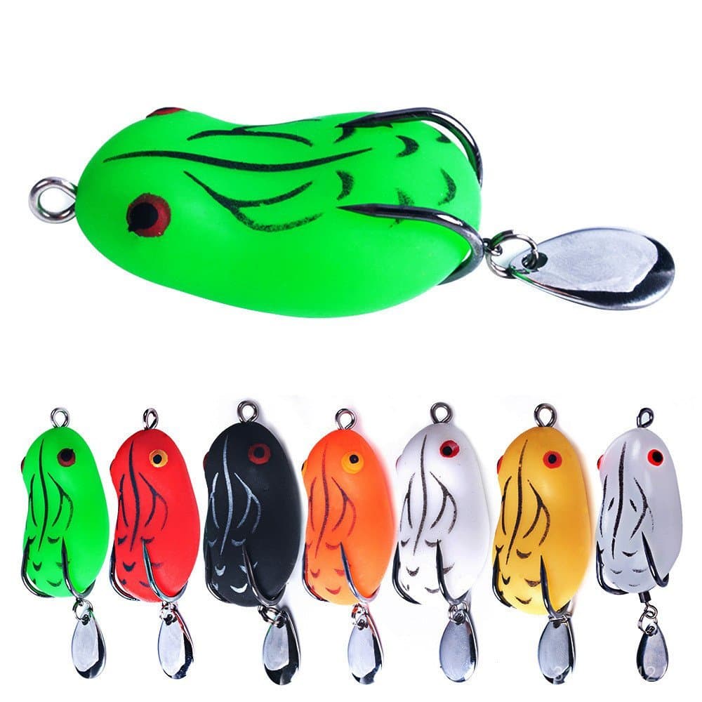 Isca artificial Thunder Frog 8g 14g, sapo flutuante com lantejoulas para pesca ao ar livre de grandes peixes pretos, isc