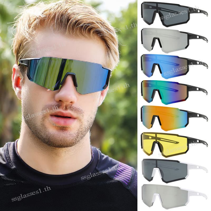 Moda Ao Ar Livre Ciclismo Óculos De Sol Para Homens Mulheres Integrado Estrada Colorido Personalizado Esportes À Prova V