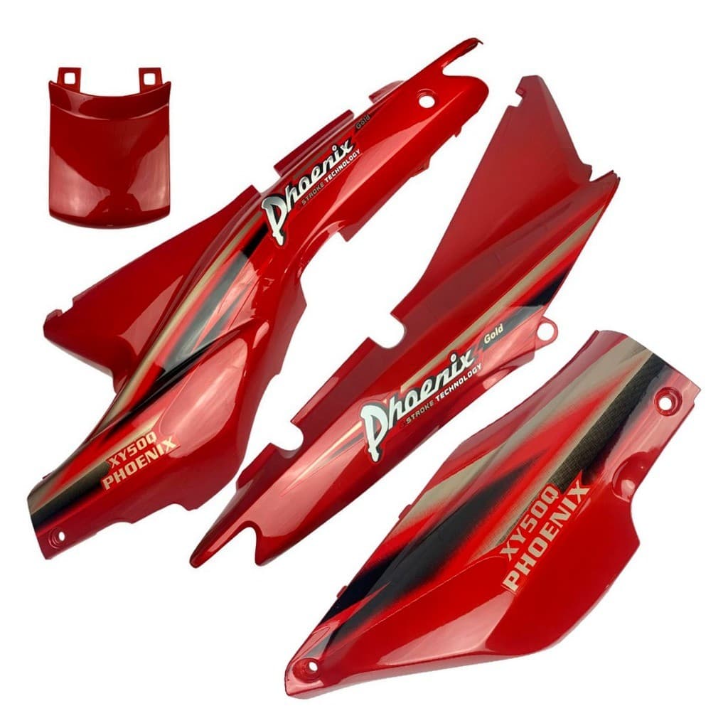 Par Tampa Rabeta Lateral Central shineray Phoenix gold vermelha