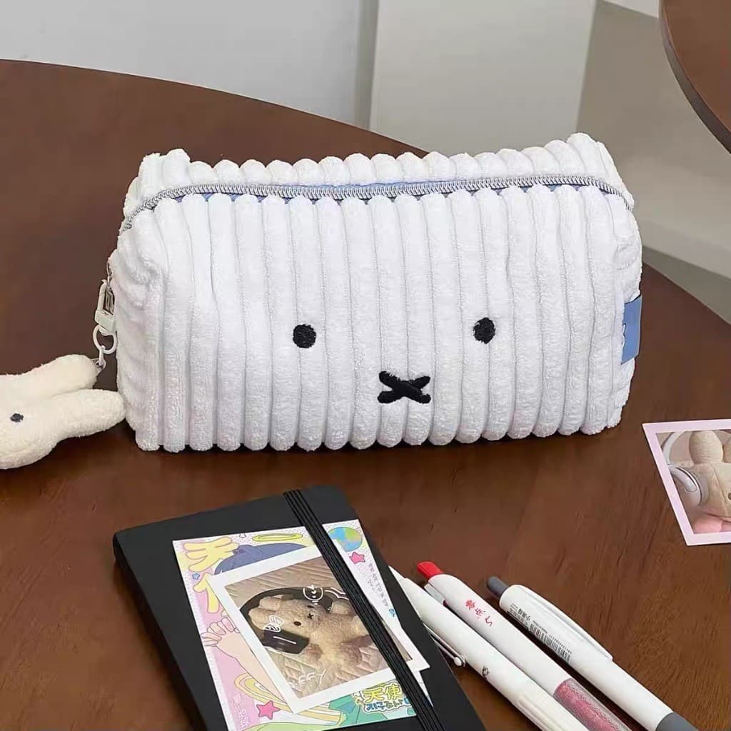 Estojo De Lápis De Grande Capacidade Caneta De Coelho Fofo Caixa De Papelaria Delicada Bolsa De Cosméticos Presente Prêm