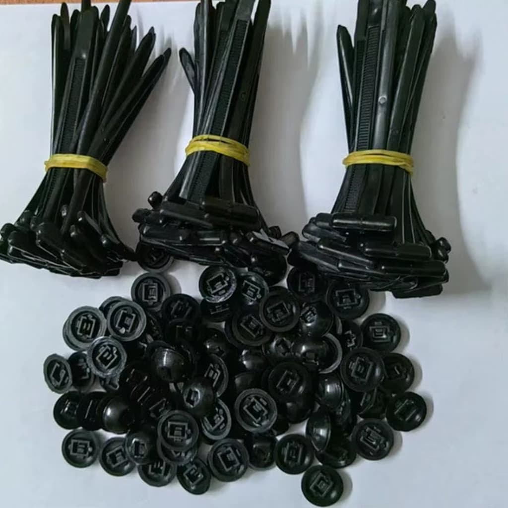 Kit  Abraçadeira de Nylon Fivela Auto Travamento Gravata Plástica Fio Acessórios Carro