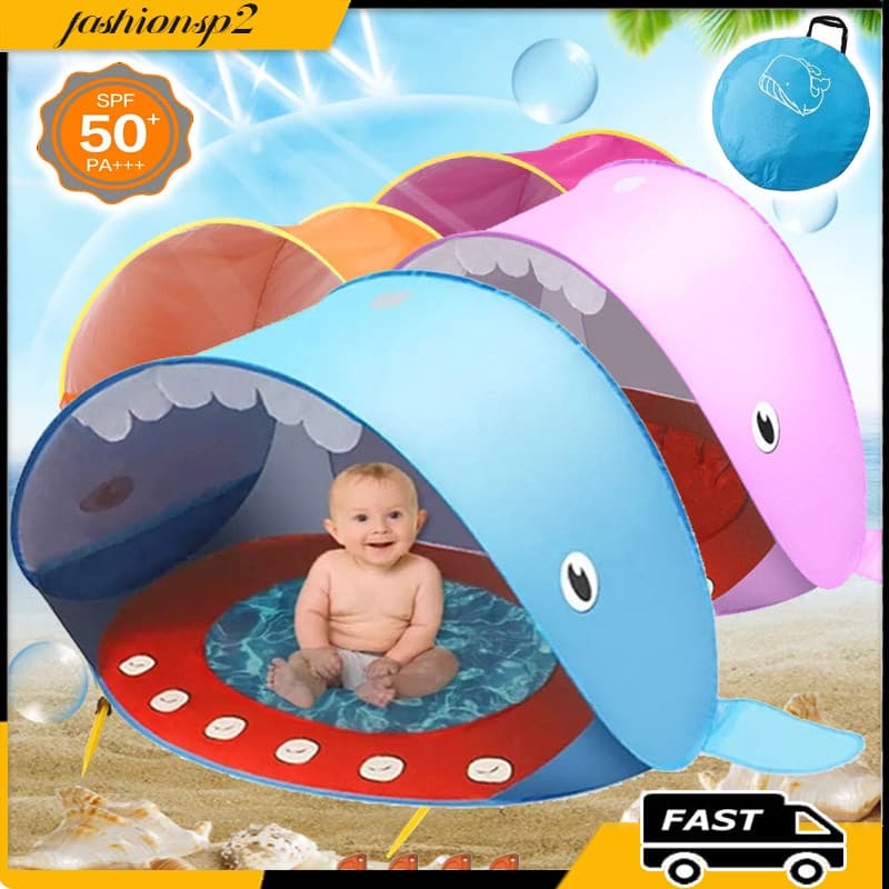 Barraca Infantil Praia Pop Up Proteção UV, Impermeável Tenda para Piscina e Brincadeiras Presente Alta Qualidade