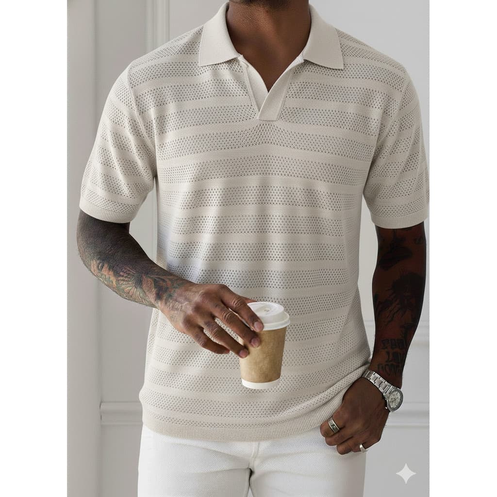Camiseta Gola Polo Masculina Tricô Premium