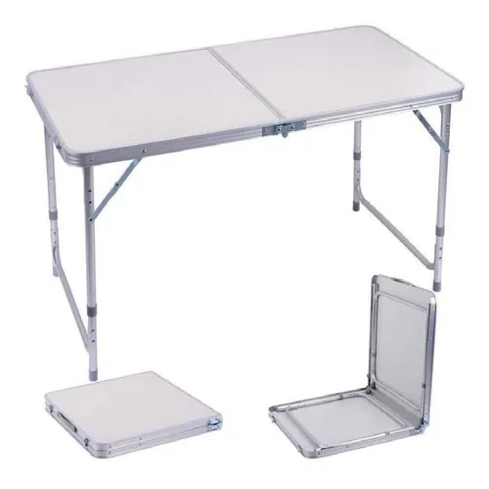 Mesa Dobrável Alumínio Portátil Vira Maleta 120m