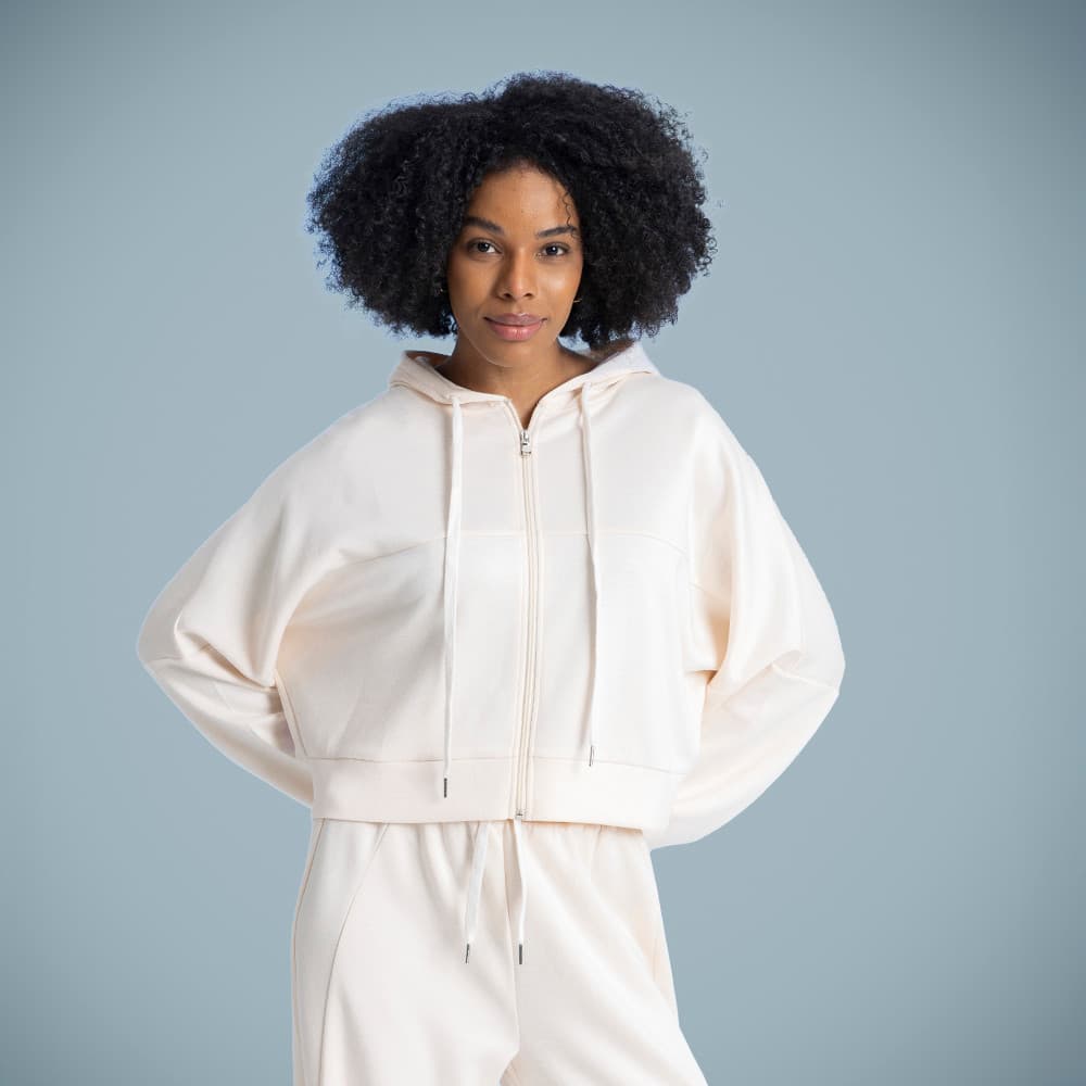 Blusa Moletom Com Capuz Feminina Off White