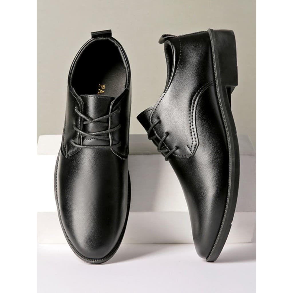 2025 novo estilo sapatos de couro masculino Street wear administrativo masculino Formal wear calças de negócios preto de