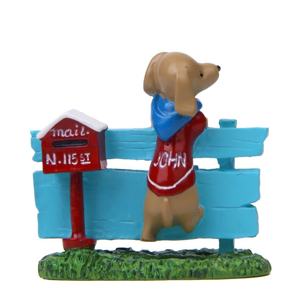 Placa de cachorrinho para jardim, caixa de correio, adereços para arranjos de flores frescas, adereços para fotografia,