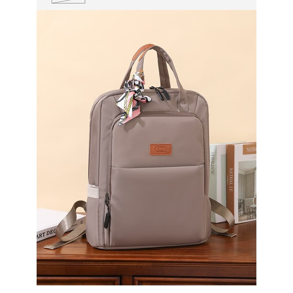 Ins mochila feminina versão coreana 2025 novo estilo dupla utilização bolsa grande capacidade Vertical Casual Oxford gir