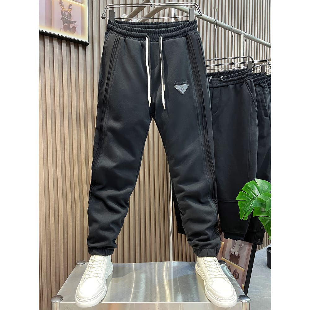 Outono calças esportivas dos homens Popular Street Wear ins carta bordado costura calças juventude novo estilo bonito ca