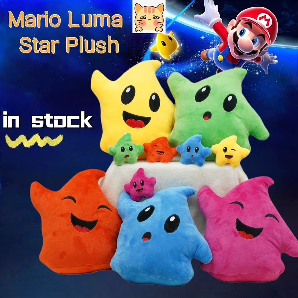 BCT Cute Mario Star Brinquedo De Pelúcia Estrela Fofa Pingente Divertido Luma Boneca Presente De Aniversário Troca De Fo