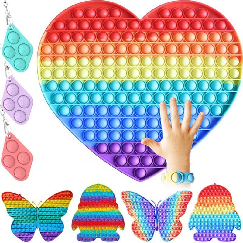 Brinquedo Antiestresse Gigante Pop It Fidget Toy Ig Push Pop Bubble Xxl Dimple, Brinquedo Simples e Regulável para Alívi