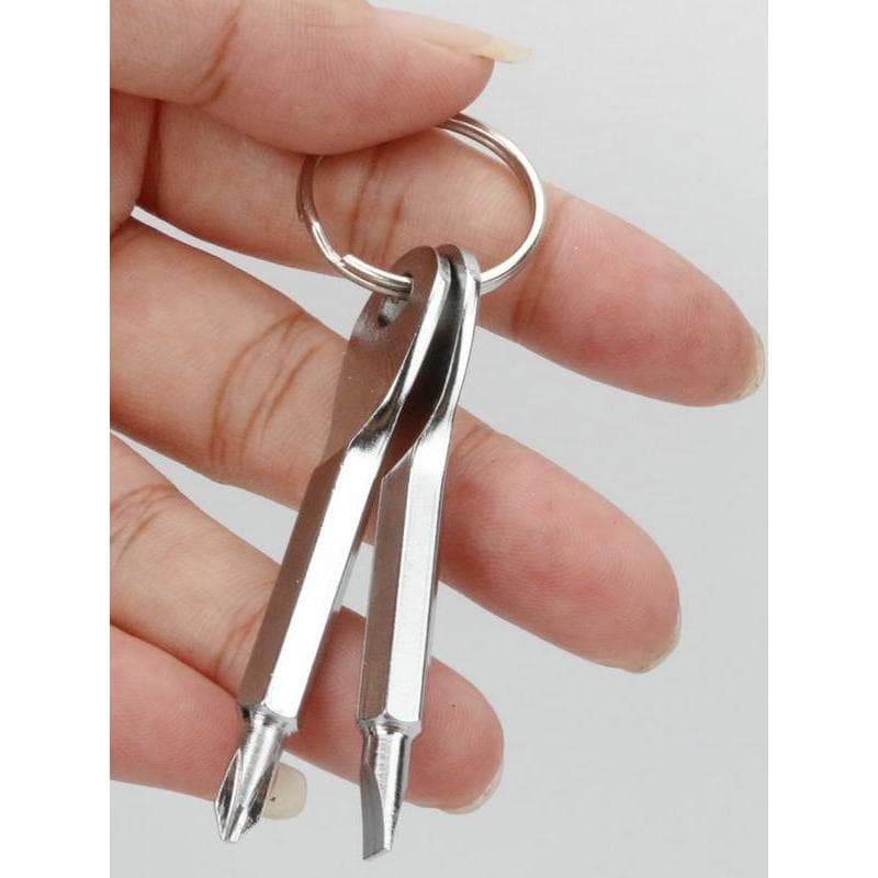 Chave de fenda portátil ao ar livre EDC portátil Multi-função ferramenta chave de fenda plana Phillips pequena chave de