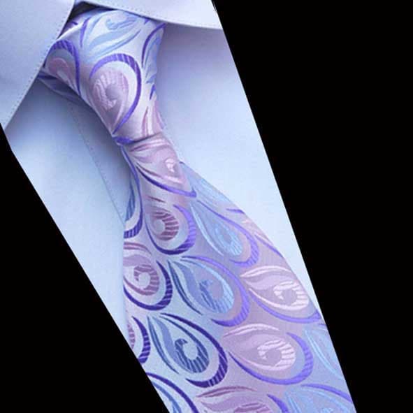 Gravata de seda Real tingida com fio, gravata Formal masculina com padrão pavão, gravata Nano à prova d'água