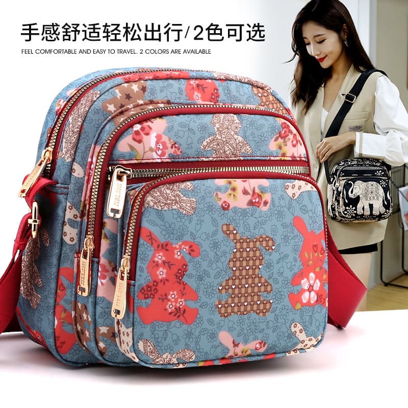 Casual All-Match saco feminino 2024 novo estilo crossbody outono inverno náilon pano crossbody saco feminino Multi-compa