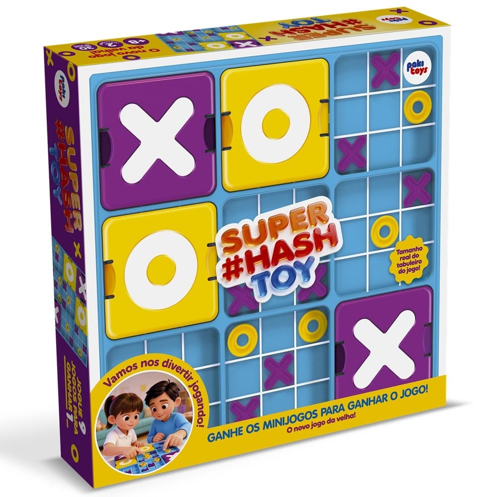 Jogo Super Hash Toy Brinquedo Tabuleiro Jogo da Velha