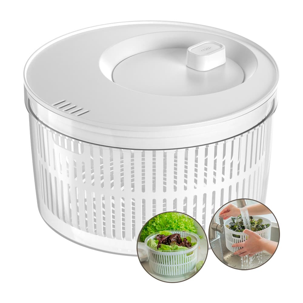 Centrífuga Secador De Salada Giratório Alface Folhas 5,5l Ou