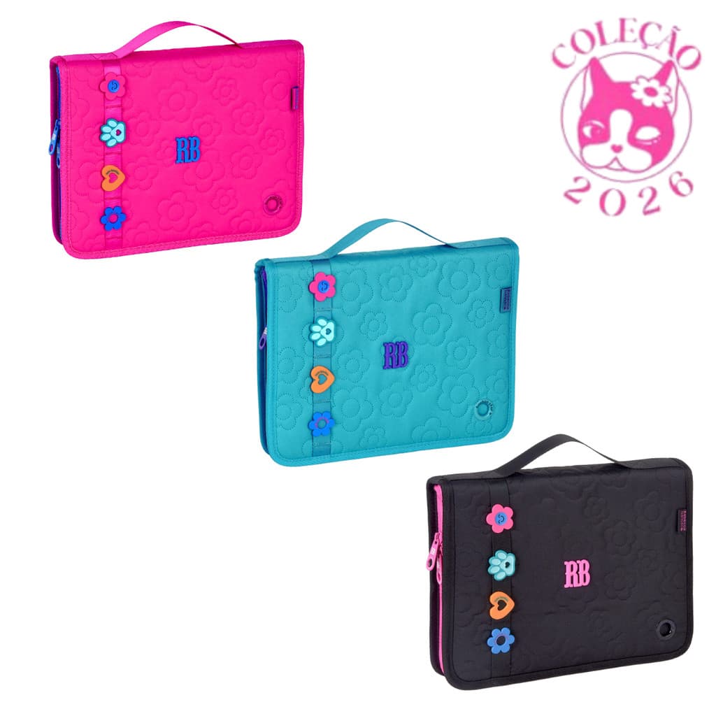Estojo 96 Pens Feminino Rebecca Bonbon  Flower Power - Clio Style