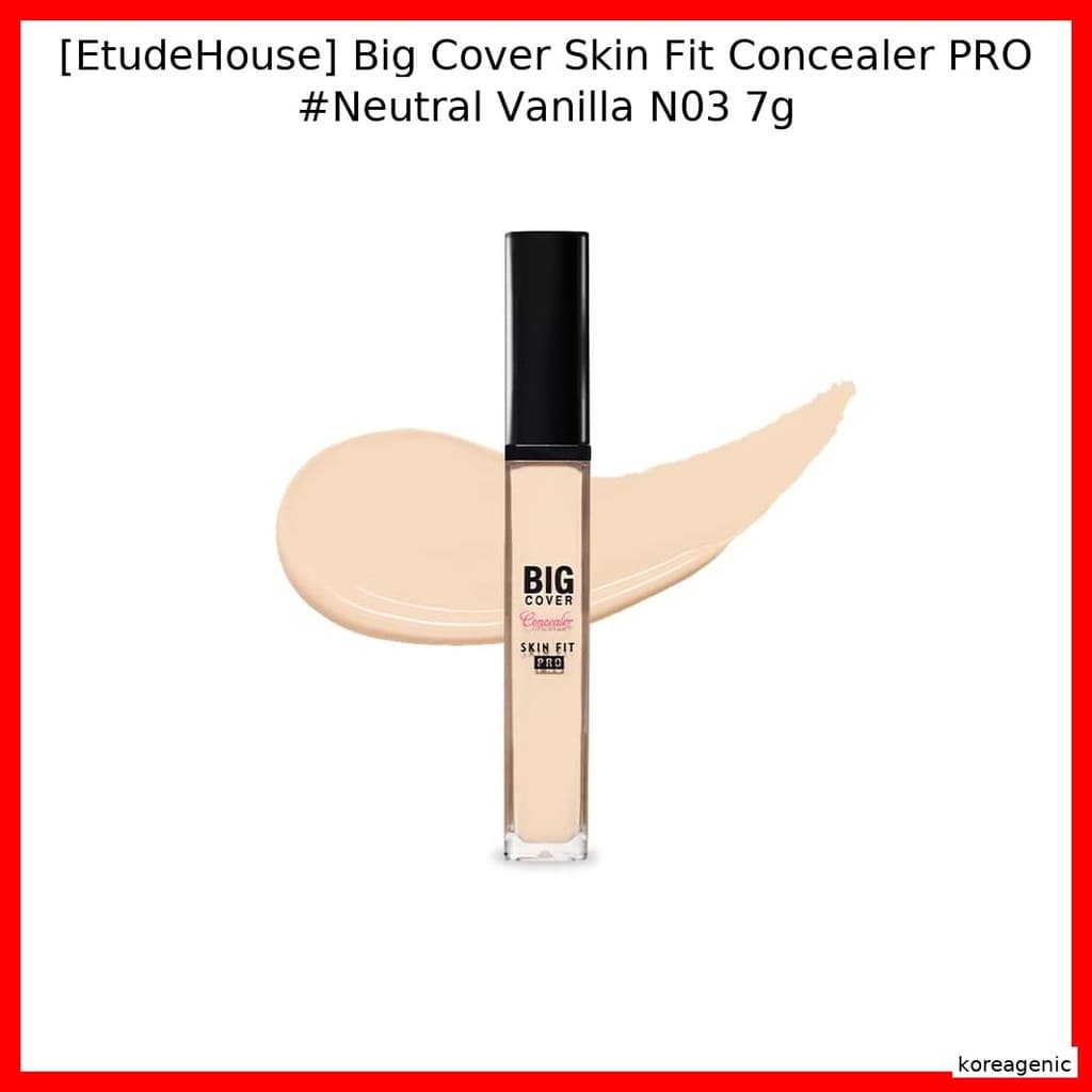 [EtudeHouse] Corretivo Big Cover Skin Fit PRO # Neutral Baunilha N03 7g/Leve , Pigmento