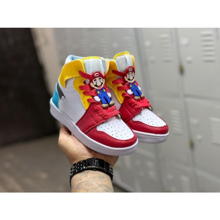 Tênis Infantil Menino Mario Bros Cano Alto Bota Melhor desconto