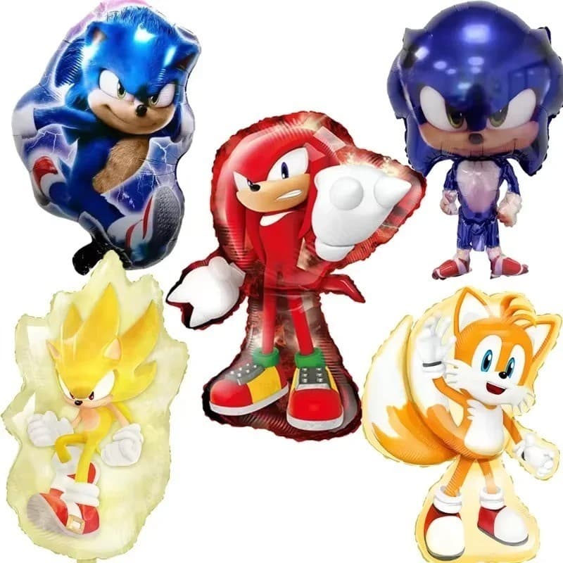Balão Metalizado Sonic Turma Personagem Game Festa Infantil Decoração Aniversários Enfeite