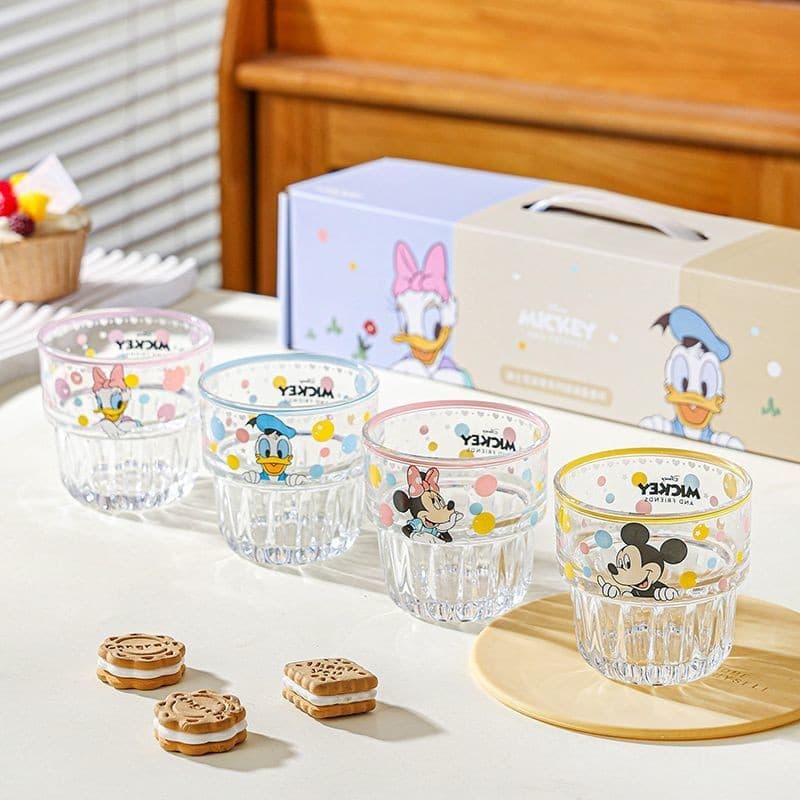 Copa de vidro fofo da Disney , Xícara de Café Doméstica de Alto Valor Para Meninas , Dormitório Segurando Copo de Água