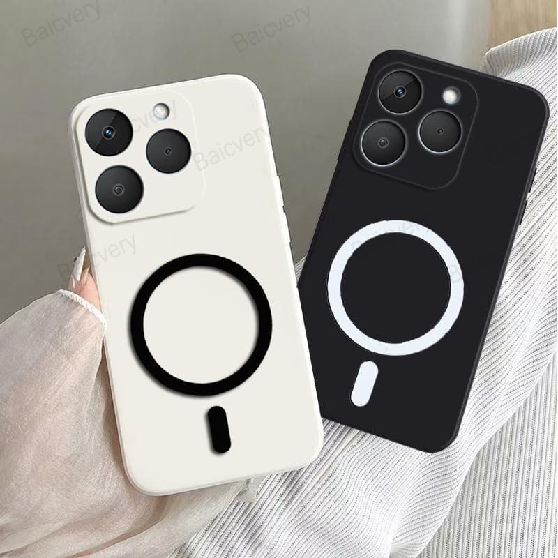 Invólucro Para Realme 15 5G 15 Pro 15T Capa Fosca Colorida Com Adesivo Magnético