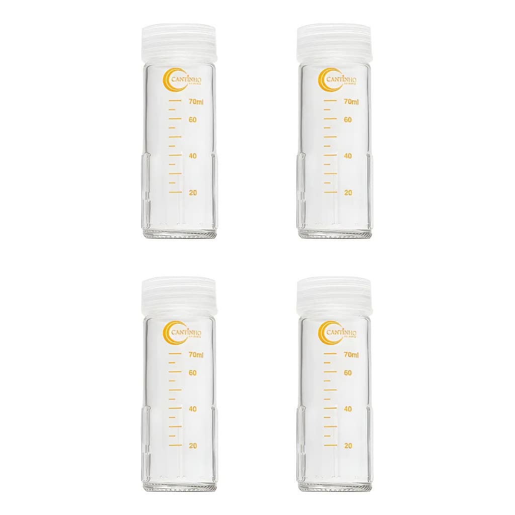 Frasco De Vidro 70ml Kit Com 4 Unidades