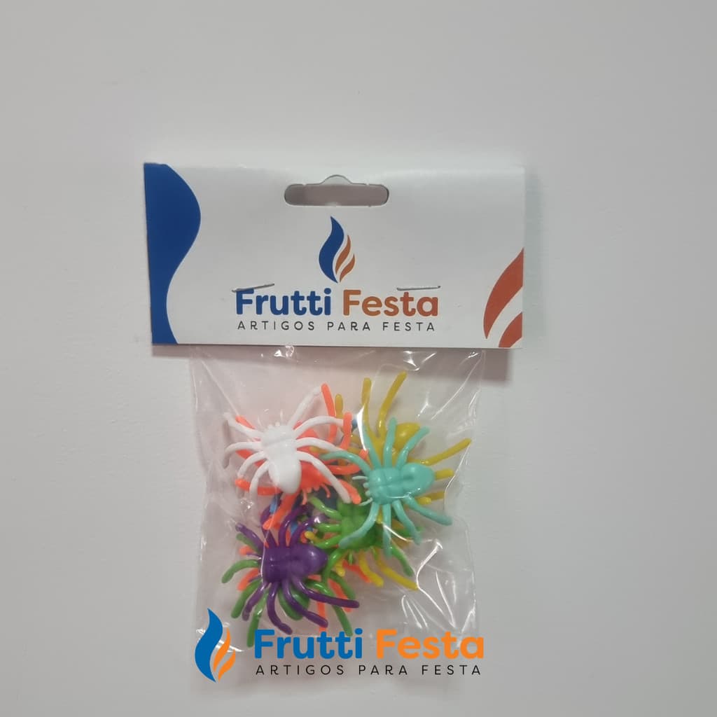 KIT COM 10 MINI ARANHA COLORIDA - MINI BRINQUEDOS LEMBRANÇINHAS DE ANIVERSARIO