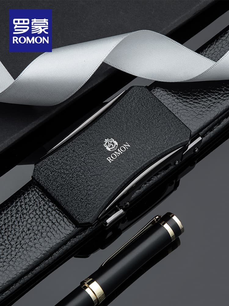Lomon masculino negócios Casual cinto 2026 primavera novo estilo simples All-Match moda tendência fivela automática cint