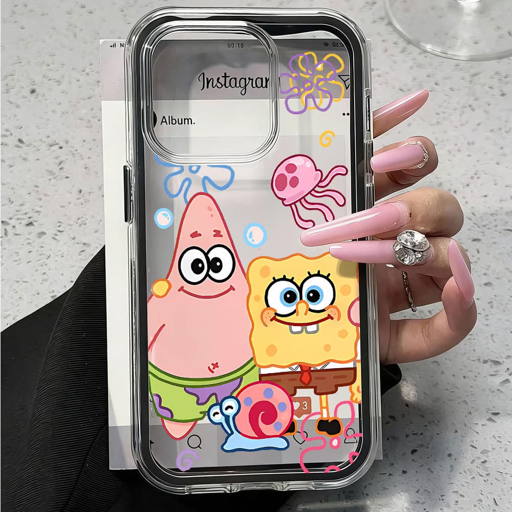 Capa 3 Em 1 Capinha Para iPhone 17 Air 16 15 14 13 12 11 Pro Max Plus Normal Transparente Acrílico Anti-Impacto HA629