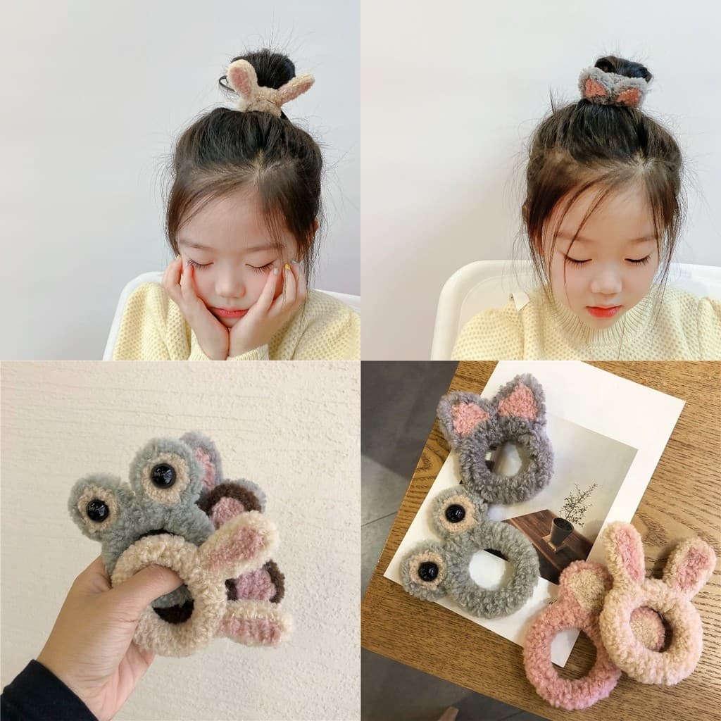 Coreano moda tridimensional cordeiro laço de cabelo outono inverno novo estilo rabo de cavalo acessórios para o cabelo T