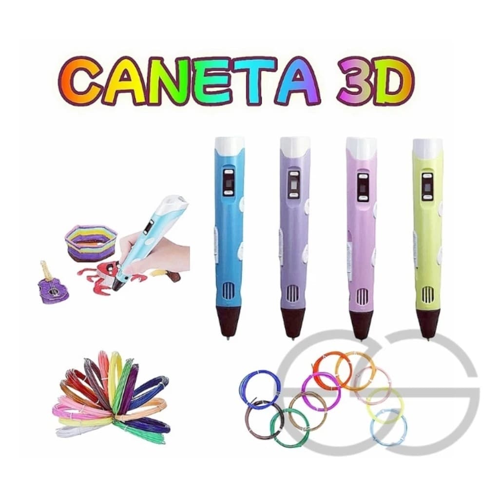 Caneta 3D Impressora Infantil Pintura Desenho 3D DIY Refil Filamento Plástico Seguro Para Crianças ES