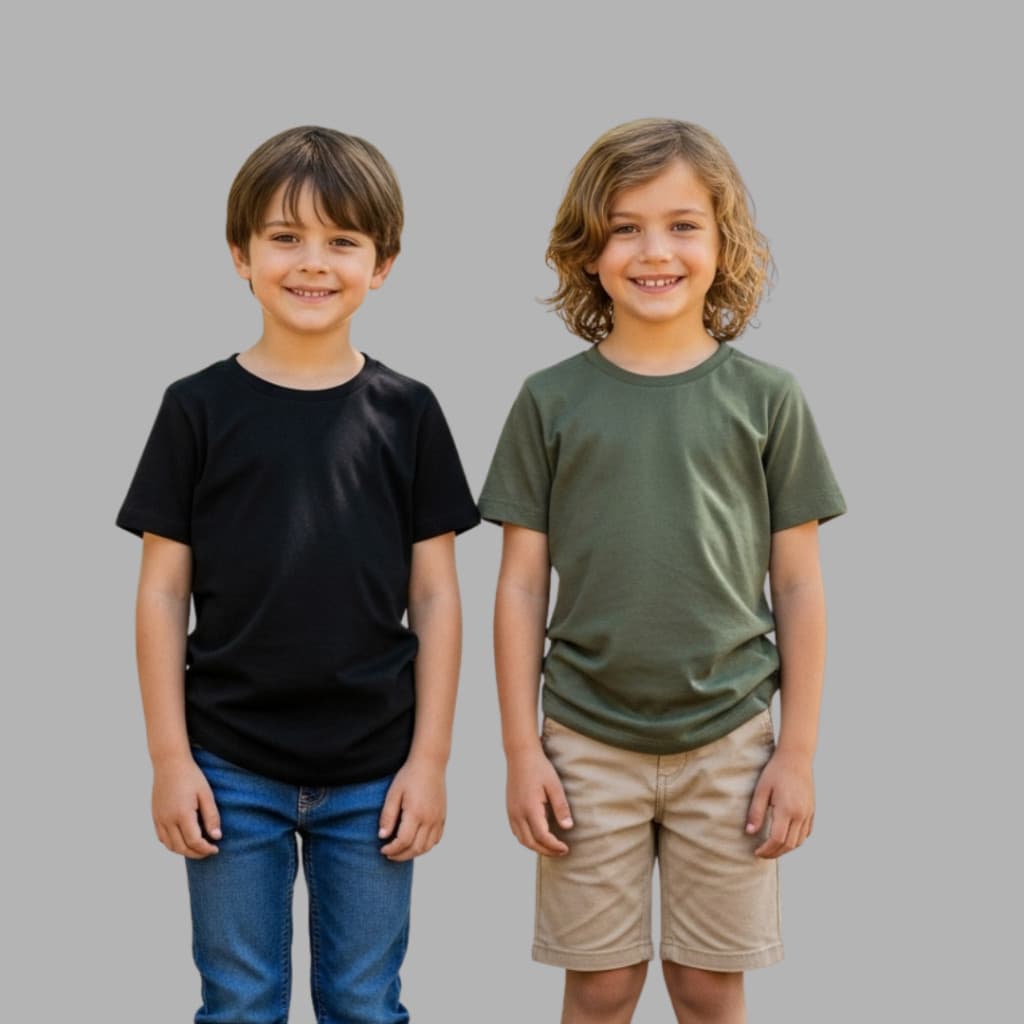Kit 5 Camisetas Infantis 100% Algodão – Conforto Diário