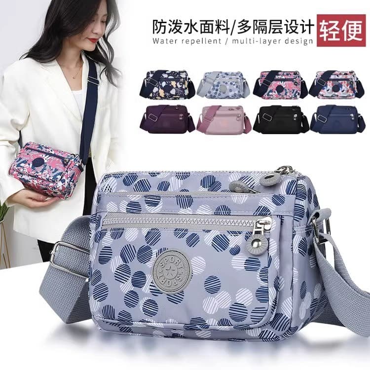 Saco de pano Multi-camada mochila mensageiro saco de lona de náilon mãe de meia-idade saco pequeno idoso avó O