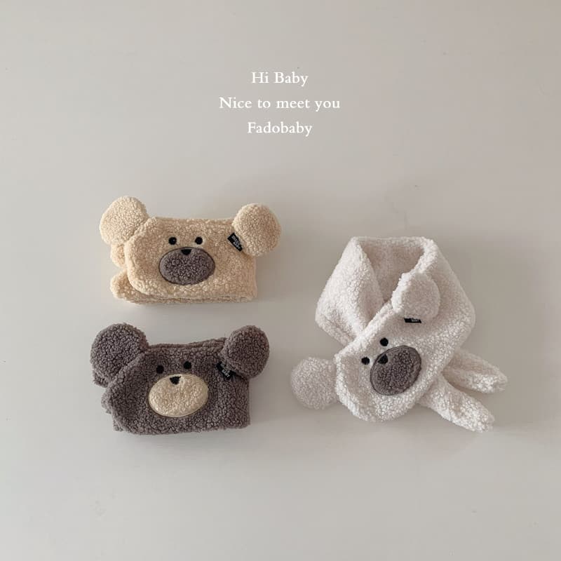 Coreano dos desenhos animados bonito urso lã de cordeiro crianças cachecol de pelúcia masculino feminino bebê gola de in