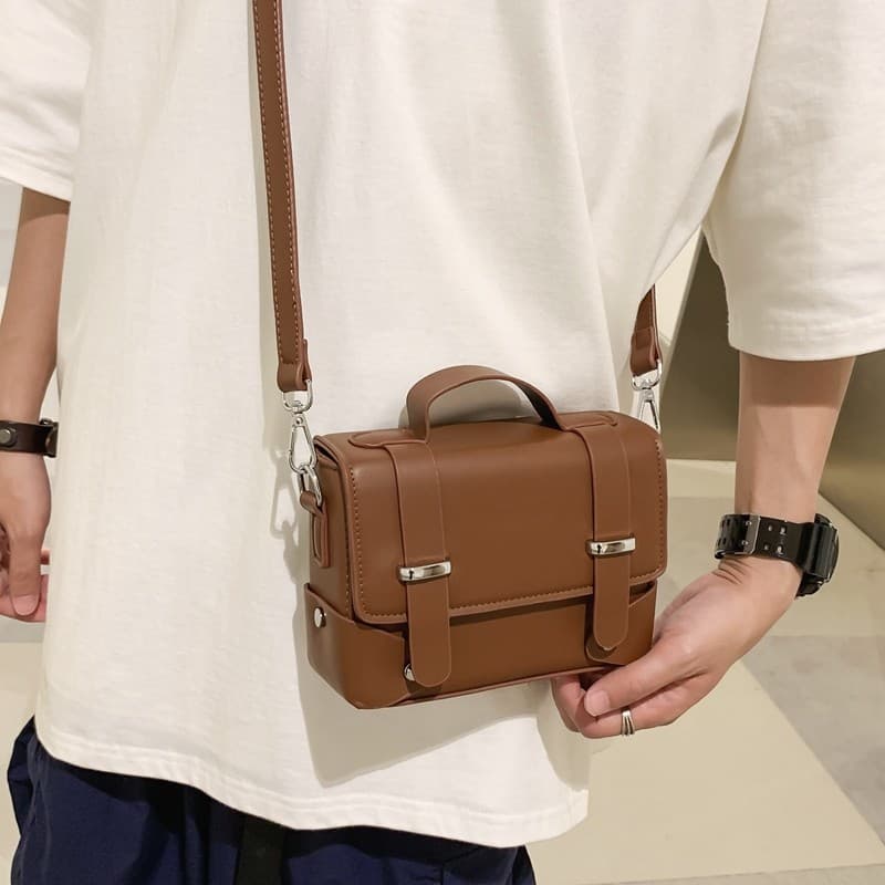 Novo High-End sentido bolsa de ombro masculina tendência de rua saco do mensageiro nicho caixa saco Casual All-Match Com