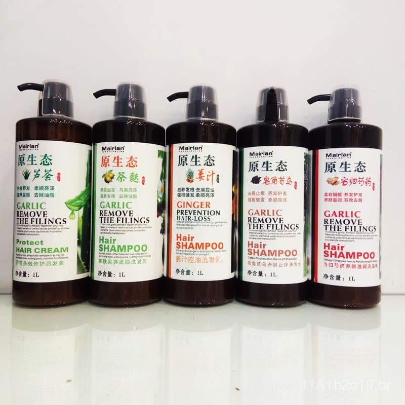 Shampoo Anticaspa Pinuo Original Mairlan com Extrato de Gengibre e Semente de Chá para Brilho Intenso - Atacado do Fabri