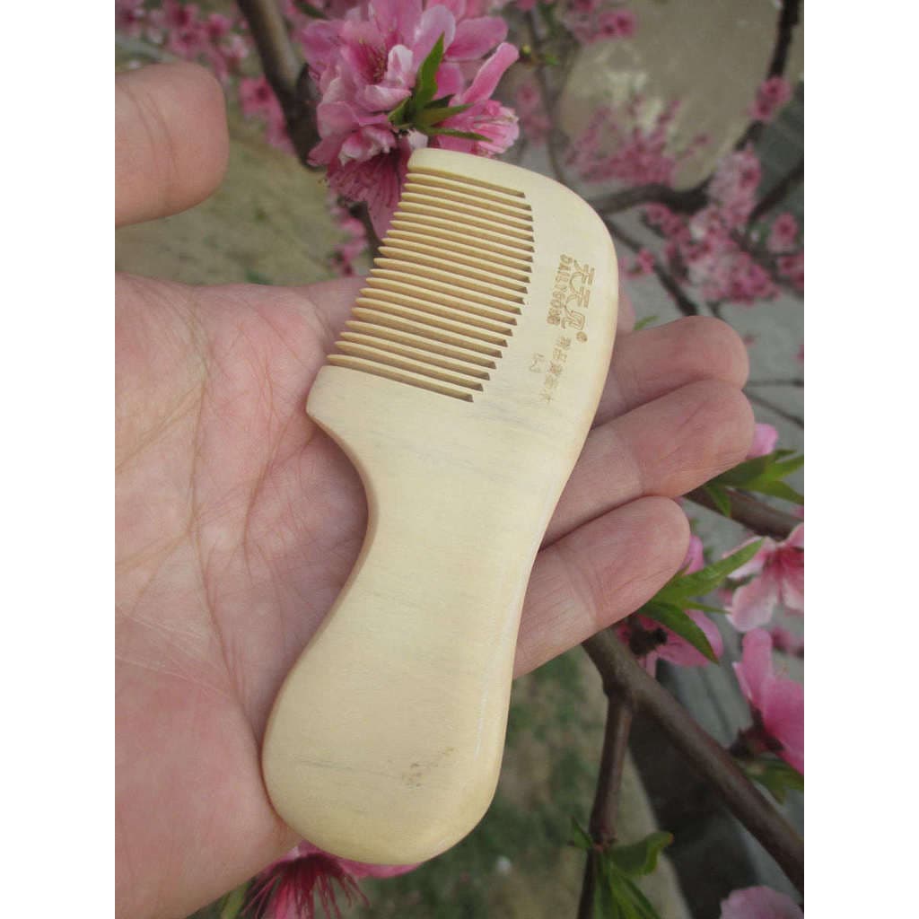 Todos os dias ver água Natural buxo pente senhoras genuíno cabelo reto doméstico portátil presente Lettering pente taman