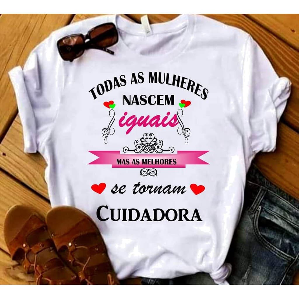 Camisa Cuidadora de Idosos Camiseta Blusa Feminina Unissex algodão 100% dia a dia trabalho profissão