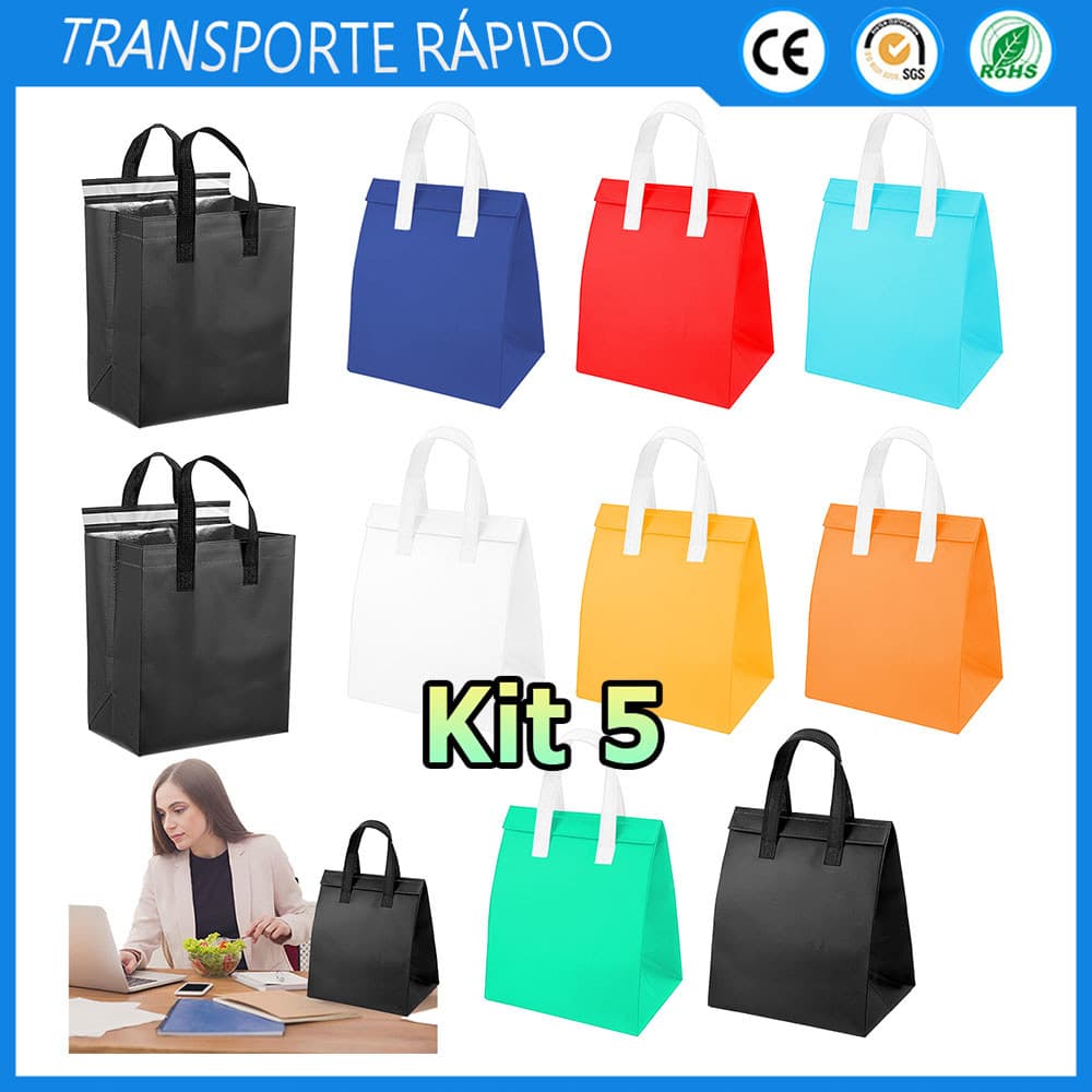 10 Saco térmico para comida para viagem bolsa térmica bolsa de piquenique para café chá com bolhas e alimentos frescos