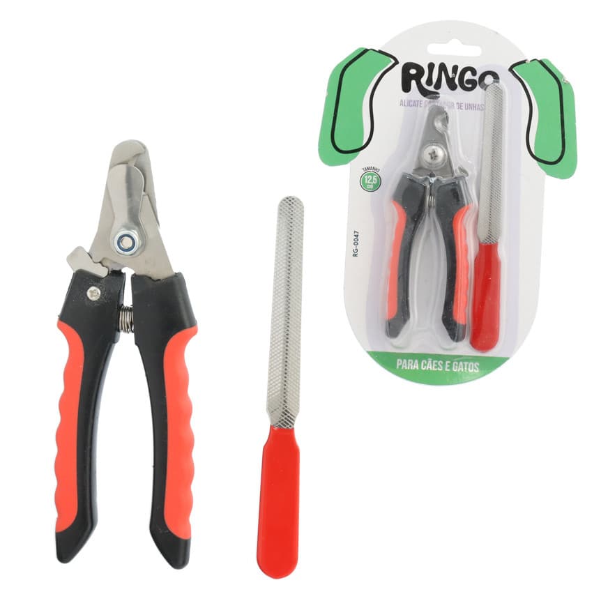 Alicate de Unhas Pet Ringo 12,5cm com Lixa - Pet Seguro